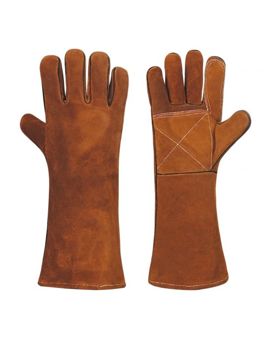 Welding Gloves, Split Leather, Kevlar Stitched, Fleece Insulated Lining WG-201-2024